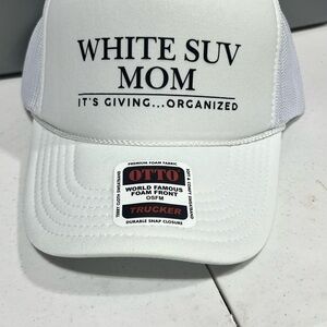 OTTO White Trucker Hat with Black Text